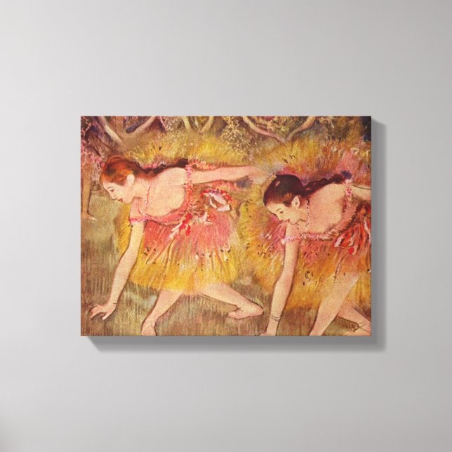 Edgar Degas Dancers Bending Down Leinwanddruck (Vorderseite)