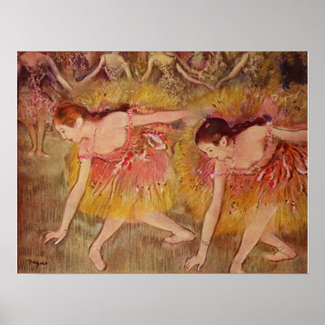 Edgar Degas Dancers Bending Down Poster (Vorne)