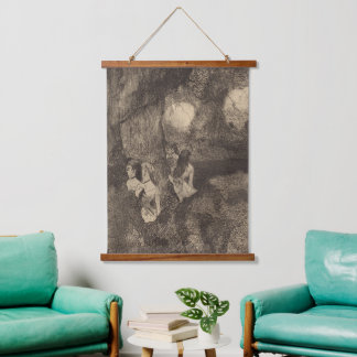 Edgar Degas Dancers in the Wings Sketch Art Wood Wandteppich Mit Holzrahmen