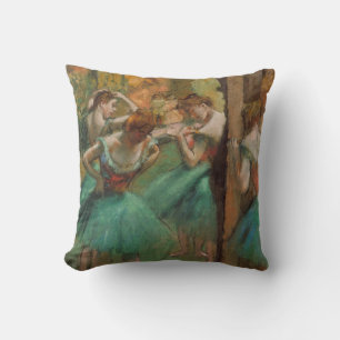 Edgar Degas Dancers Pink und Green Kissen