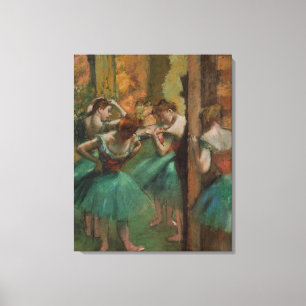 Edgar Degas Dancers Pink und Green Leinwanddruck