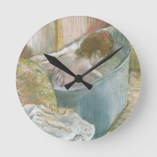 Edgar Degas   das Bad Runde Wanduhr
