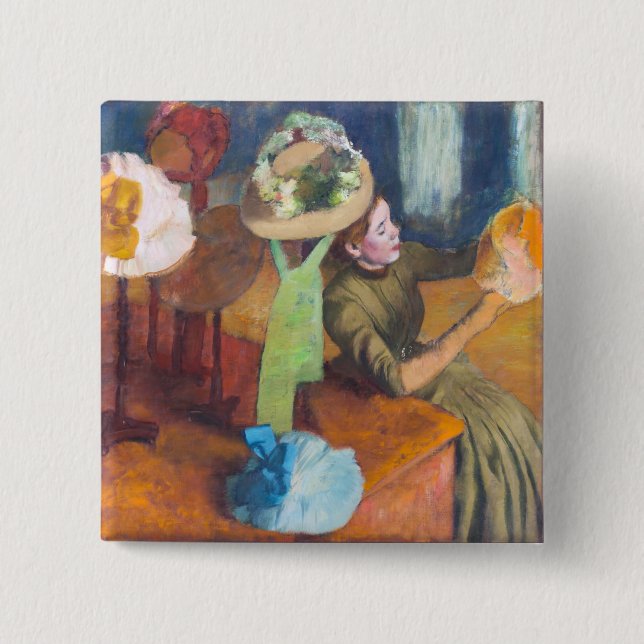 Edgar Degas - Das Hutgeschäft Button (Vorderseite)