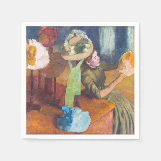 Edgar Degas - Der Hutladen Serviette (Vorderseite)