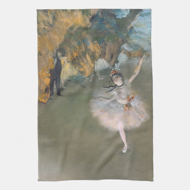 Edgar Degas | Der Star oder Tänzer auf der Bühne Geschirrtuch (Vertikal)