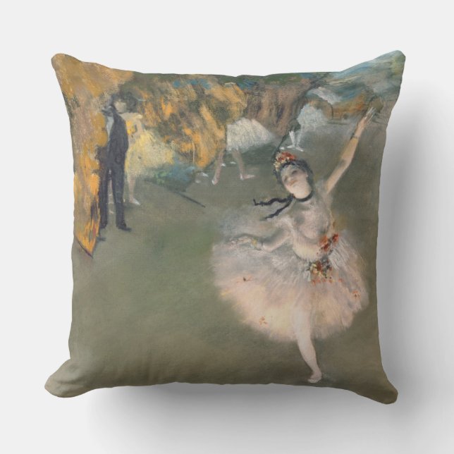 Edgar Degas | Der Star oder Tänzer auf der Bühne Kissen (Vorderseite)
