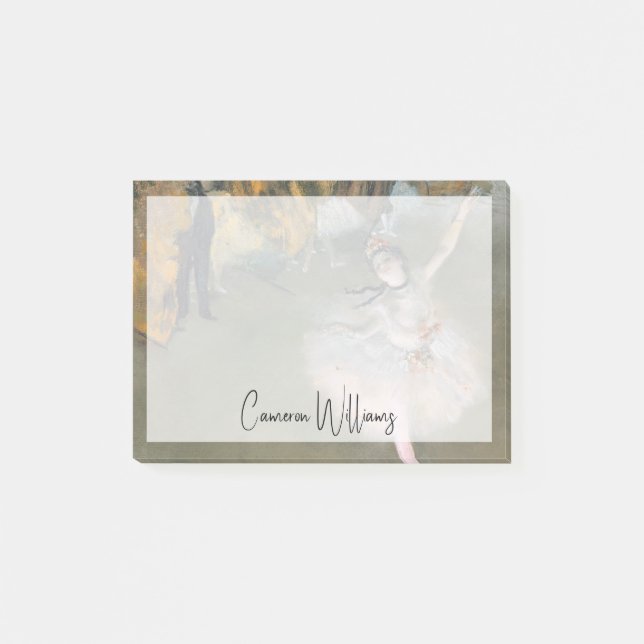 Edgar Degas | Der Star oder Tänzer auf der Bühne Post-it Klebezettel (Vorderseite)