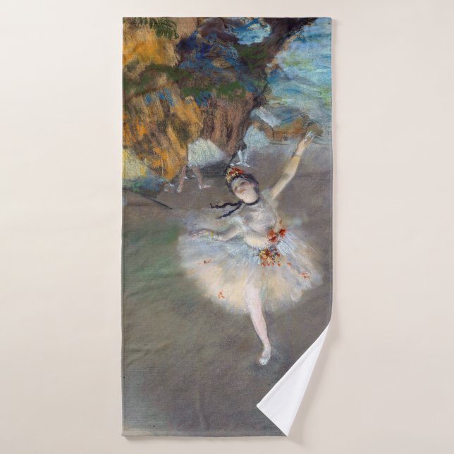 Edgar Degas - Der Star / Tänzer auf der Bühne Badhandtuch Set (Badehandtuch)
