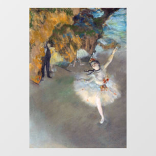 Edgar Degas - Der Star / Tänzer auf der Bühne Fensteraufkleber