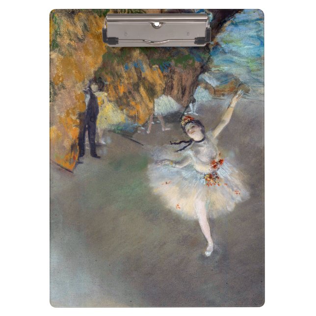 Edgar Degas - Der Star / Tänzer auf der Bühne Klemmbrett (Vorderseite)