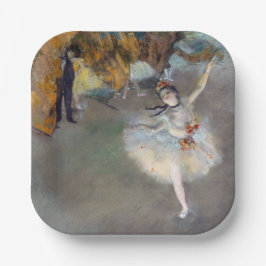 Edgar Degas - Der Star / Tänzer auf der Bühne Pappteller