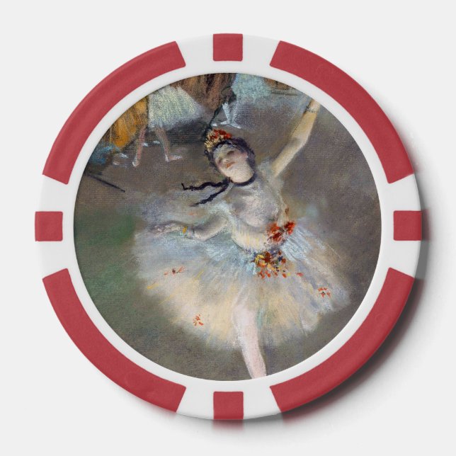 Edgar Degas - Der Star / Tänzer auf der Bühne Pokerchips (Vorderseite)
