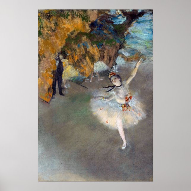 Edgar Degas - Der Star / Tänzer auf der Bühne Poster (Vorne)