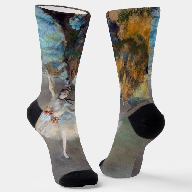 Edgar Degas - Der Star / Tänzer auf der Bühne Socken (Gewinkelt)