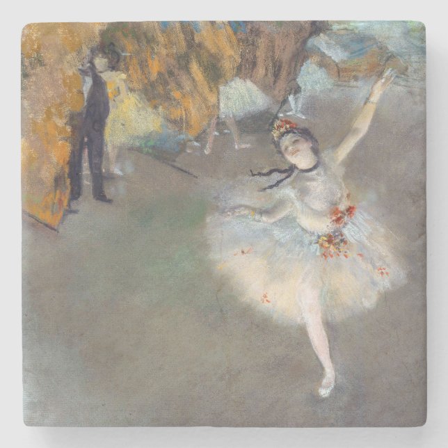 Edgar Degas - Der Star / Tänzer auf der Bühne Steinuntersetzer (Vorderseite)
