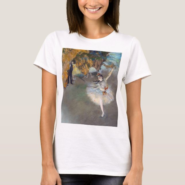 Edgar Degas - Der Star / Tänzer auf der Bühne T-Shirt (Vorderseite)