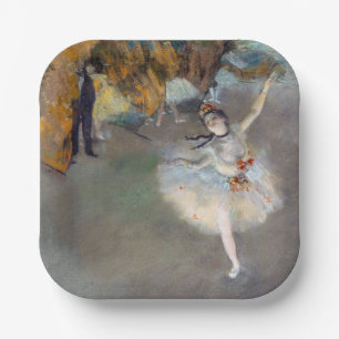 Edgar Degas - Der Star / Tänzerin auf der Bühne Pappteller