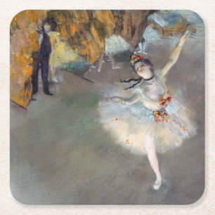 Edgar Degas - Der Star / Tänzerin auf der Bühne Rechteckiger Pappuntersetzer