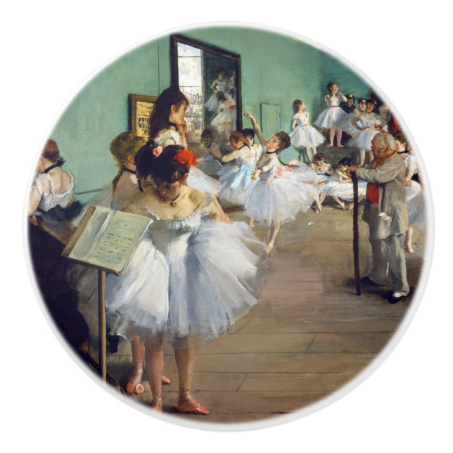 Edgar Degas - Der Tanzunterricht Keramikknauf (Vorderseite)