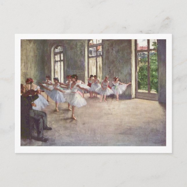 Edgar Degas | Die BallettProbe | Neue Adresse Ankündigungspostkarte (Vorderseite)