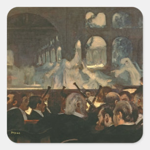 Edgar Degas die Ballettszene, Meyerbeers Oper Quadratischer Aufkleber