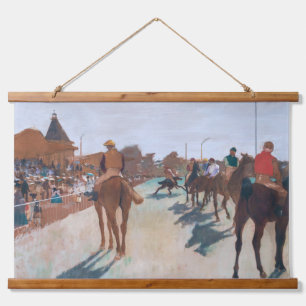 Edgar Degas - Die Parade Wandteppich Mit Holzrahmen