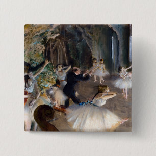 Edgar Degas - Die Probe des Balletts auf der Bühne Button