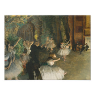 Edgar Degas - Die Probe des Balletts auf der Bühne Fotodruck