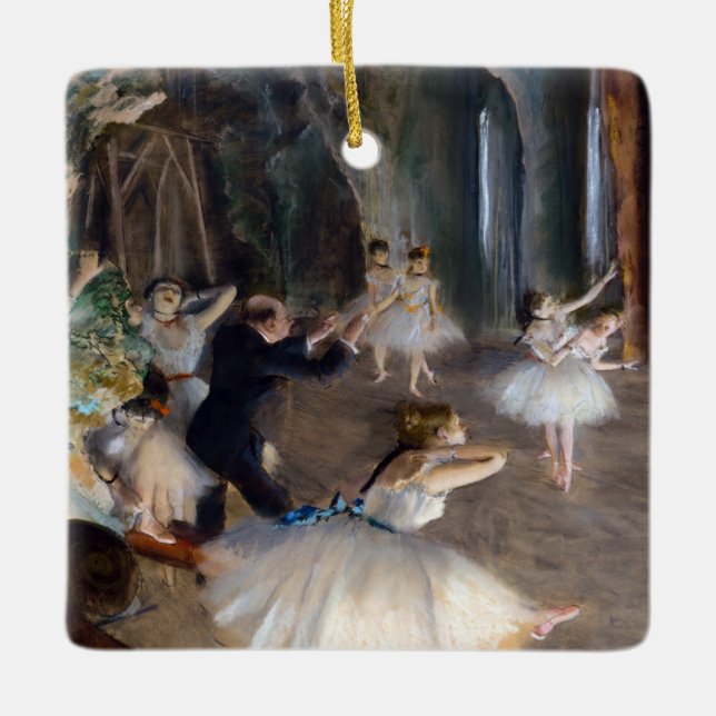 Edgar Degas - Die Probe des Balletts auf der Bühne Keramikornament (Vorderseite)