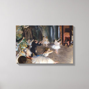 Edgar Degas - Die Probe des Balletts auf der Bühne Leinwanddruck