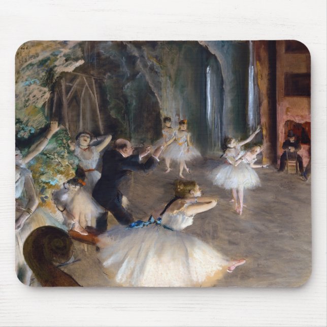 Edgar Degas - Die Probe des Balletts auf der Bühne Mousepad (Vorne)