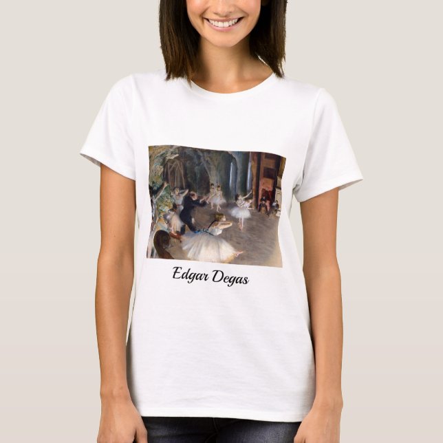 Edgar Degas - Die Probe des Balletts auf der Bühne T-Shirt (Vorderseite)