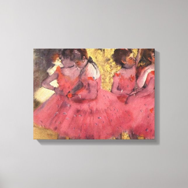 Edgar Degas Die rosa Tänzer Leinwanddruck (Vorderseite)