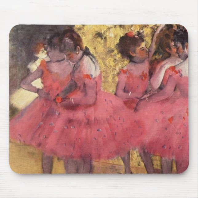 Edgar Degas Die rosa Tänzer Mousepad (Vorne)