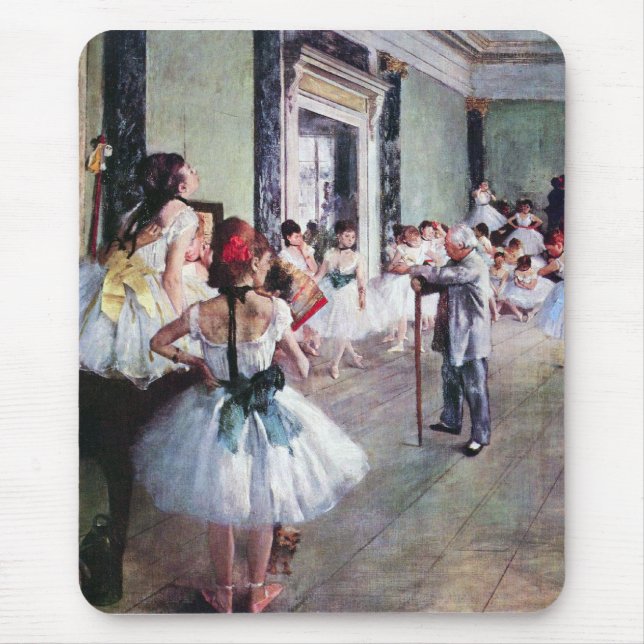 Edgar Degas - die Tanzklasse Mousepad (Vorne)