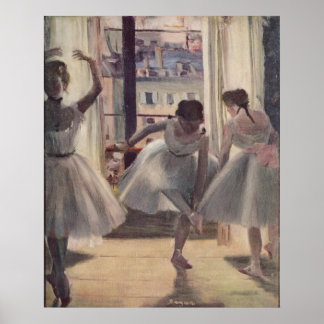 Edgar Degas - Drei Tänzer im Übungsraum 1873 Poster