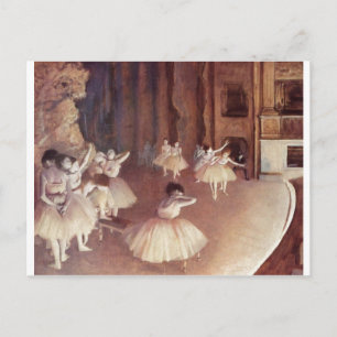 Edgar Degas - Dress Probe Ballett Bühne 1873-74 Postkarte