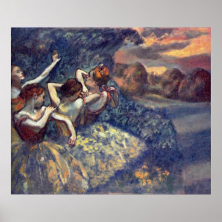 Edgar Degas - Four Dancers 1899 Ballet Leinwand Poster