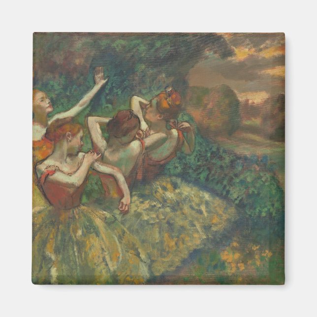 Edgar Degas Four Dancers Impressionist Magnet (Vorne)