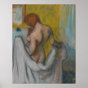 Edgar Degas Frau mit einem Handtuch Poster