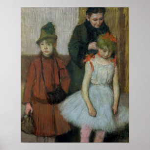 Edgar Degas   Frau mit zwei kleinen Mädchen Poster