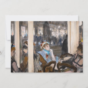 Edgar Degas - Frauen auf einer Café-Terrasse am Ab Dankeskarte