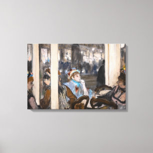 Edgar Degas - Frauen auf einer Café-Terrasse am Ab Leinwanddruck