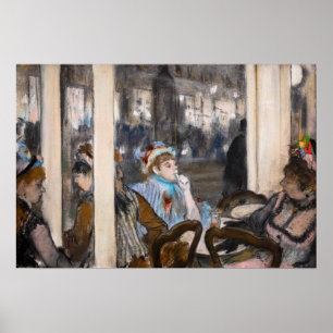Edgar Degas - Frauen auf einer Caféterrasse am Abe Poster
