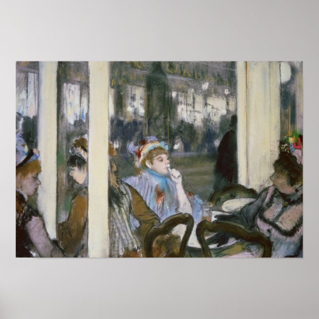 Edgar Degas | Frauen auf einer Terrasse im Café, 1 Poster (Vorne)