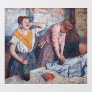 Edgar Degas - Frauen beim Bügeln Fensteraufkleber
