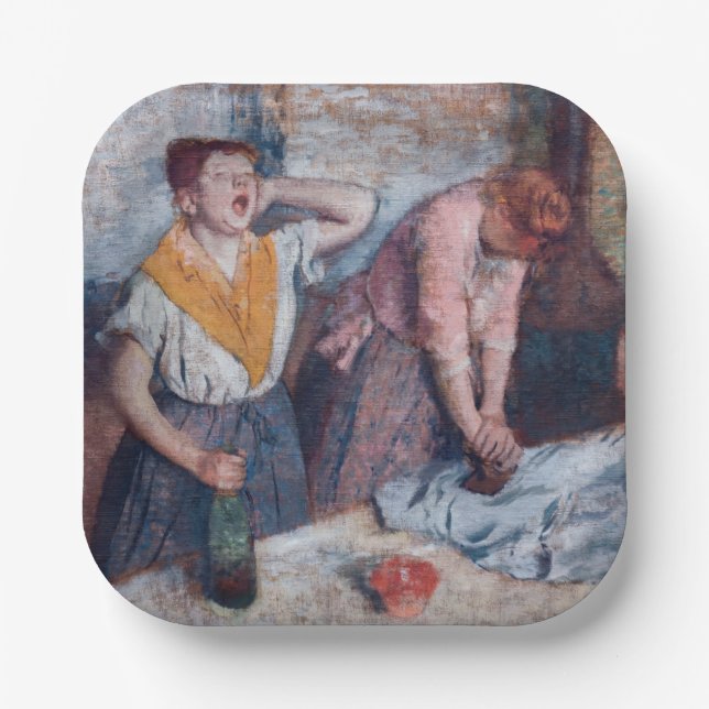 Edgar Degas - Frauen beim Bügeln Pappteller (Vorderseite)