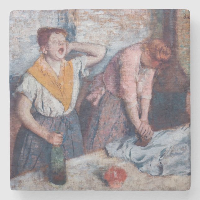 Edgar Degas - Frauen beim Bügeln Steinuntersetzer (Vorderseite)