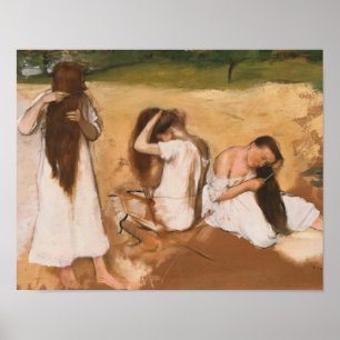 Edgar Degas - Frauen, die ihr Haar spielen Poster