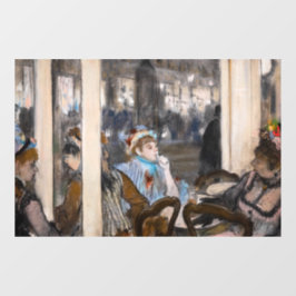 Edgar Degas - Frauen im Café Terrasse im Abend Fensteraufkleber
